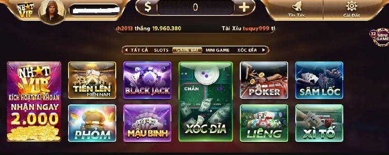 Điểm qua về game bài đổi thưởng tại Nhat vip