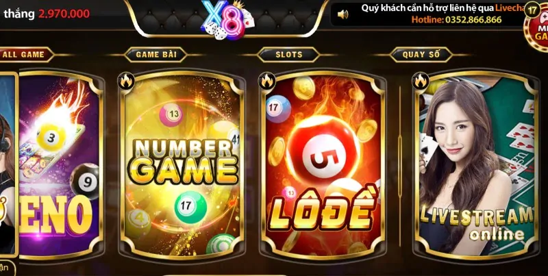 Kho game đa dạng tại X8 club