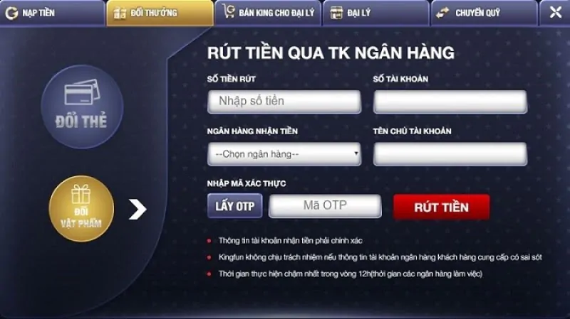 Thủ thuật rút tiền nhanh chóng từ Gowin